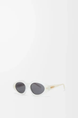 Occhiali da sole Triangle Slim Milky Ivory