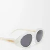 Occhiali da sole Triangle Slim Milky Ivory Occhiali da sole Triangle Slim Milky Ivory