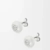 Orecchini a bottone Anagram Pebble in argento sterling Argento