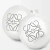 Orecchini a bottone Anagram Pebble in argento sterling Argento