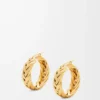 Orecchini a cerchio intrecciati in argento sterling Oro
