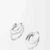 Orecchini a cerchio sovrapposti in argento sterling Argento Orecchini a cerchio sovrapposti in argento sterling Argento