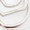 Orecchini a cerchio sovrapposti in argento sterling e smalto Argento/Borgogna