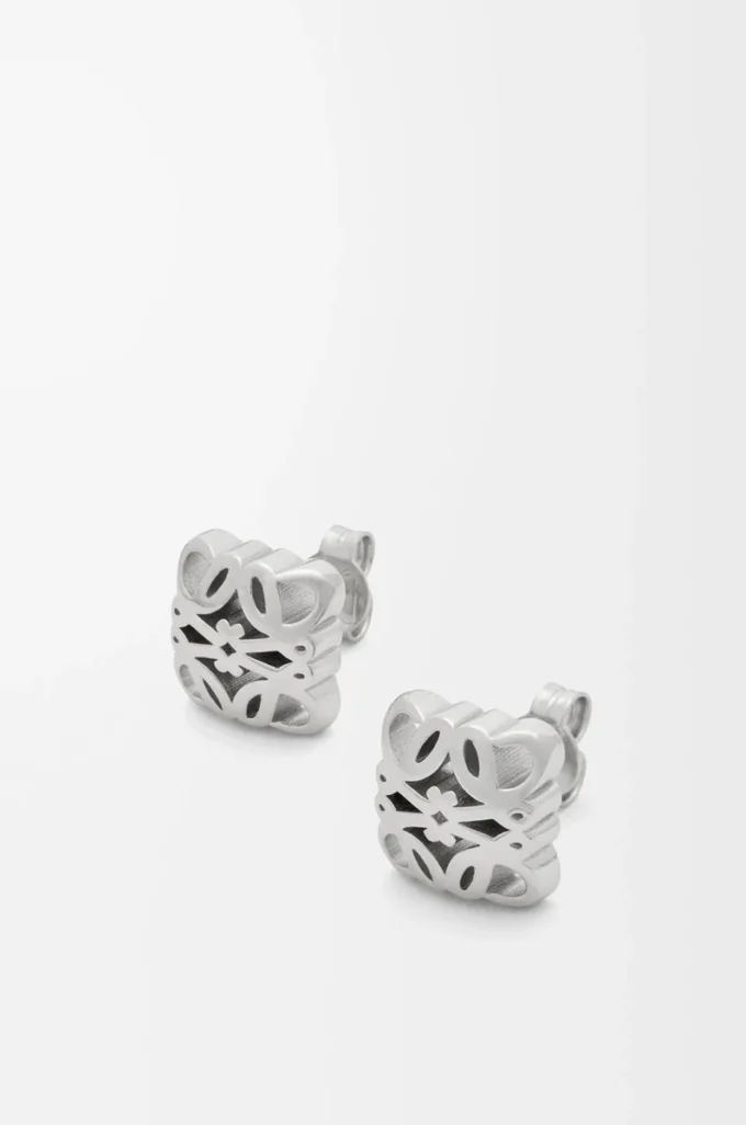 Orecchini Anagram Bombé in argento sterling Argento Orecchini Anagram Bombé in argento sterling Argento