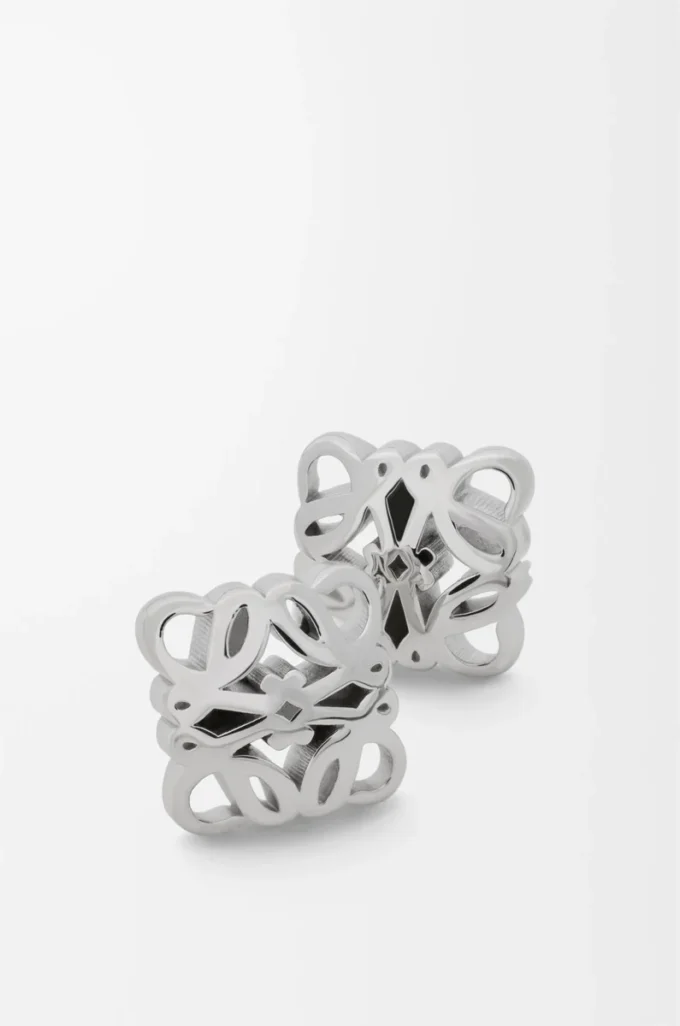 Orecchini Anagram Bombé in argento sterling Argento Orecchini Anagram Bombé in argento sterling Argento
