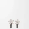 Orecchini Flor in argento sterling e cristalli Argento/Trasparente