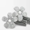 Orecchini Flor in argento sterling e cristalli Argento/Trasparente