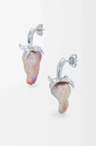 Orecchini Strawberry in argento sterling e perla Argento/Rosso
