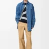 Overshirt Anagram in denim blu medio