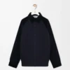 Overshirt ibrida in cotone e lana Blu navy scuro/Navy Overshirt ibrida in cotone e lana Blu navy scuro/Navy