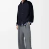 Overshirt ibrida in cotone e lana Blu navy scuro/Navy Overshirt ibrida in cotone e lana Blu navy scuro/Navy