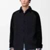 Overshirt ibrida in cotone e lana Blu navy scuro/Navy Overshirt ibrida in cotone e lana Blu navy scuro/Navy