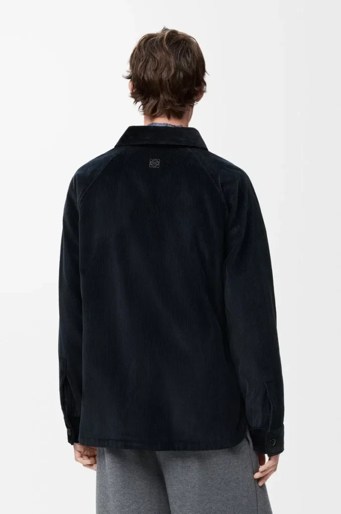 Overshirt ibrida in cotone e lana Blu navy scuro/Navy Overshirt ibrida in cotone e lana Blu navy scuro/Navy