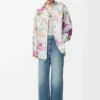 Overshirt in denim Bianco/Rosa