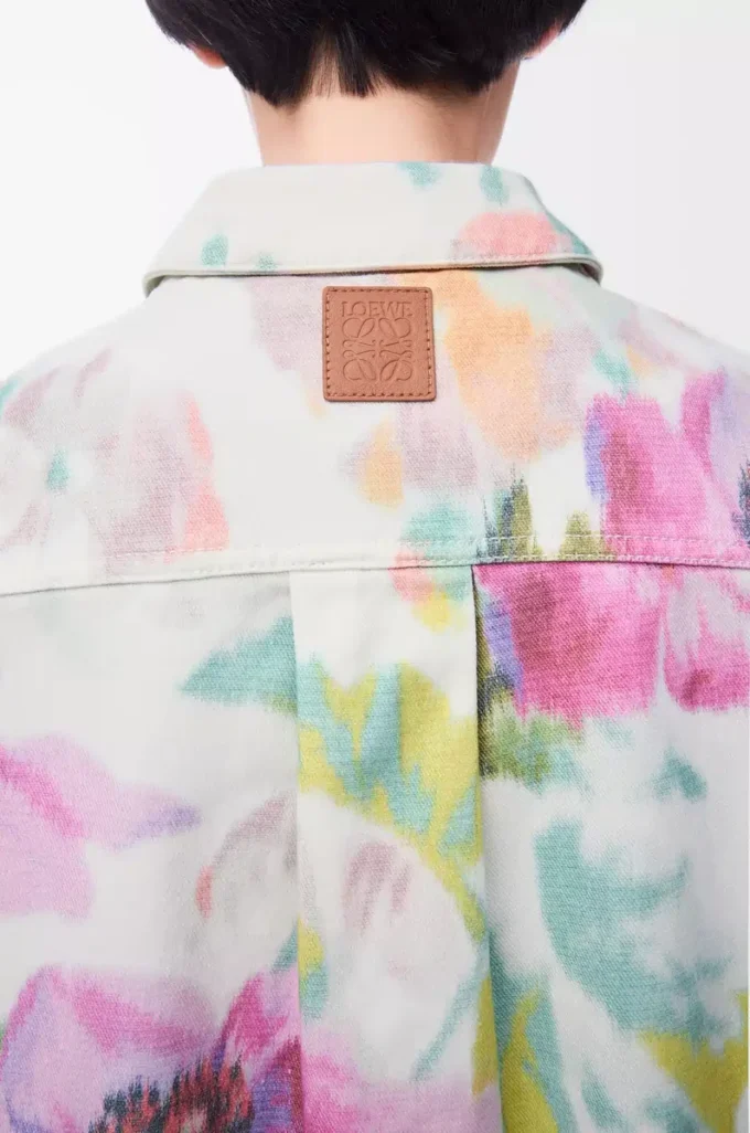 Overshirt in denim Bianco/Rosa