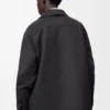 Overshirt in lana e cashmere Charcoal Melange
