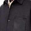 Overshirt in lana e cashmere Charcoal Melange