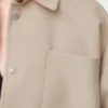 Overshirt in lana e cashmere Melange beige chiaro