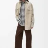 Overshirt in pelle di agnello scamosciata Bianca Overshirt in pelle di agnello scamosciata Bianca