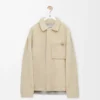 Overshirt in shearling grigio chiaro Overshirt in shearling grigio chiaro