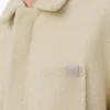 Overshirt in shearling grigio chiaro Overshirt in shearling grigio chiaro