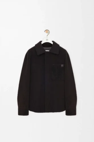 Overshirt in shearling Marrone scuro/Marrone scuro
