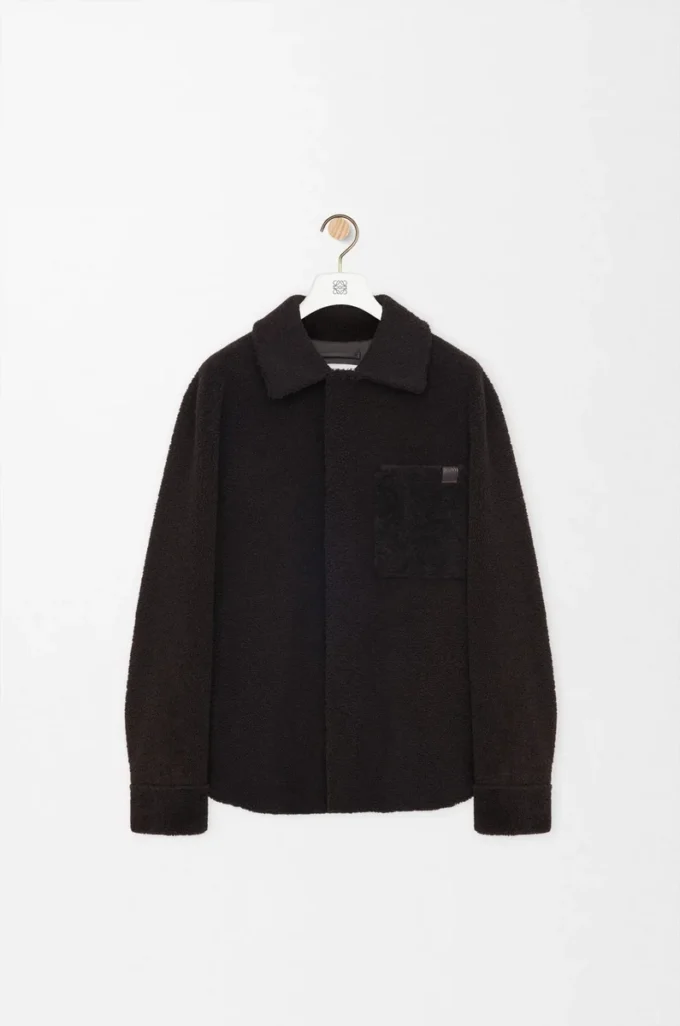 Overshirt in shearling Marrone scuro/Marrone scuro Overshirt in shearling Marrone scuro/Marrone scuro