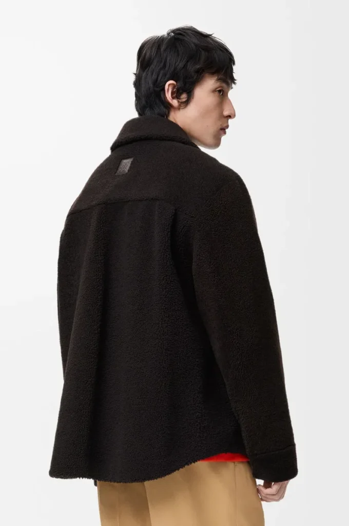 Overshirt in shearling Marrone scuro/Marrone scuro Overshirt in shearling Marrone scuro/Marrone scuro