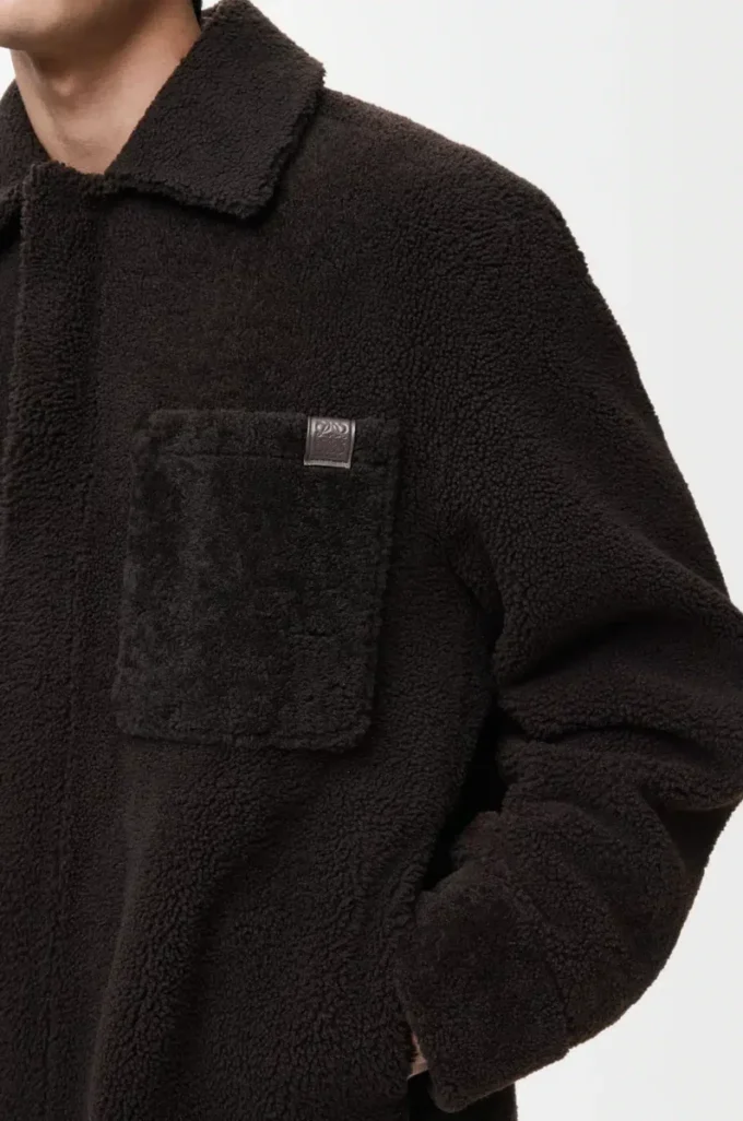 Overshirt in shearling Marrone scuro/Marrone scuro Overshirt in shearling Marrone scuro/Marrone scuro