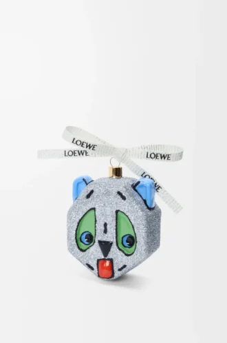 Pallina Futurist Cat in vetro soffiato Bianco
