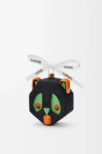 Pallina Futurist Cat in vetro soffiato Nero/Verde