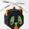 Pallina Futurist Cat in vetro soffiato Nero/Verde Pallina Futurist Cat in vetro soffiato Nero/Verde