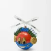 Pallina Knight Cat in vetro soffiato Rosso/Blu Pallina Knight Cat in vetro soffiato Rosso/Blu