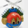 Pallina Knight Cat in vetro soffiato Rosso/Blu Pallina Knight Cat in vetro soffiato Rosso/Blu