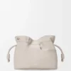 Panta medio Pochette Flamenco in pelle di vitello lucida Light Ghost Panta medio Pochette Flamenco in pelle di vitello lucida Light Ghost