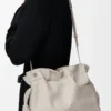 Panta medio Pochette Flamenco in pelle di vitello lucida Light Ghost Panta medio Pochette Flamenco in pelle di vitello lucida Light Ghost