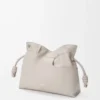 Panta medio Pochette Flamenco in pelle di vitello lucida Light Ghost Panta medio Pochette Flamenco in pelle di vitello lucida Light Ghost
