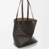 Panta medium Puzzle Fold tote in pelle di vitello lucida Vintage Brown Panta medium Puzzle Fold tote in pelle di vitello lucida Vintage Brown