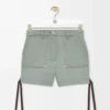 Pantaloncini da lavoro in denim verde kaki