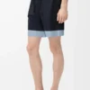 Pantaloncini in cotone blu navy scuro/azzurro Pantaloncini in cotone blu navy scuro/azzurro
