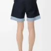 Pantaloncini in cotone blu navy scuro/azzurro Pantaloncini in cotone blu navy scuro/azzurro