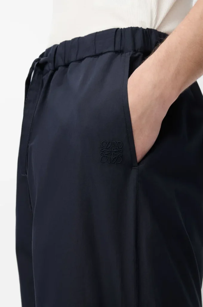 Pantaloncini in cotone blu navy scuro/azzurro Pantaloncini in cotone blu navy scuro/azzurro