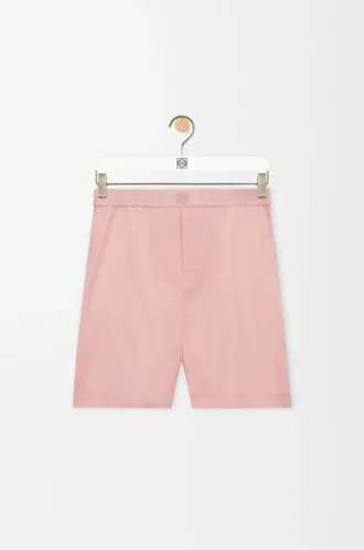 Pantaloncini in lana color corallo