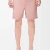 Pantaloncini in lana color corallo