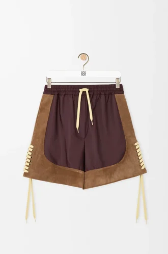 Pantaloncini in tessuto tecnico Marrone