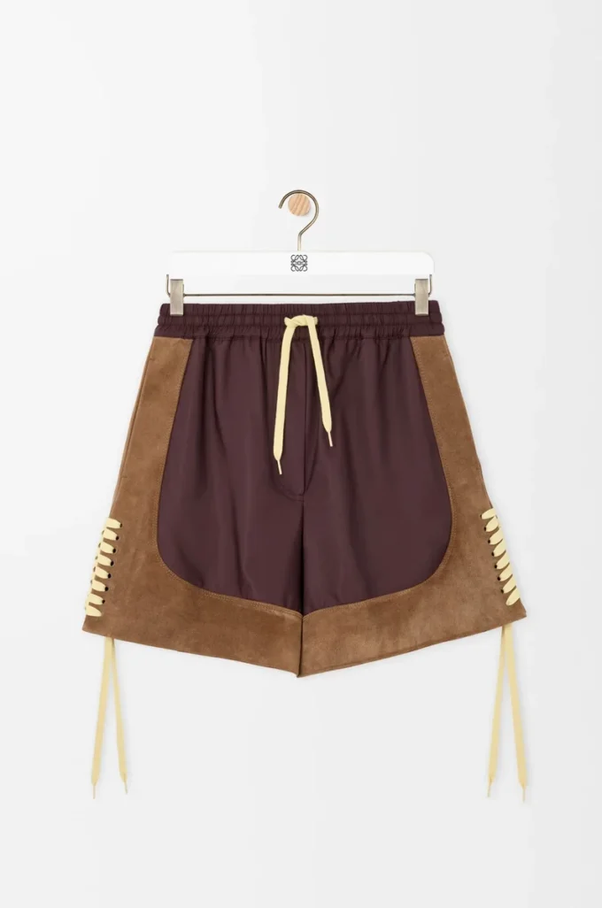Pantaloncini in tessuto tecnico Marrone Pantaloncini in tessuto tecnico Marrone