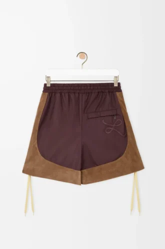Pantaloncini in tessuto tecnico Marrone