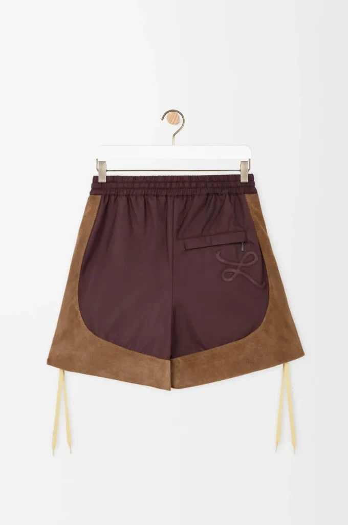 Pantaloncini in tessuto tecnico Marrone Pantaloncini in tessuto tecnico Marrone
