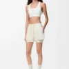 Pantaloncini performanti in tessuto tecnico Ivory