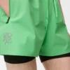 Pantaloncini tecnici in tessuto tecnico verde Pantaloncini tecnici in tessuto tecnico verde